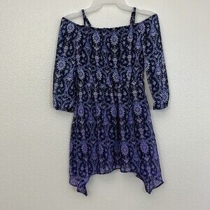 The Children’s Place girl 7/8 cold Shoulder long Sleeve Ombré dress